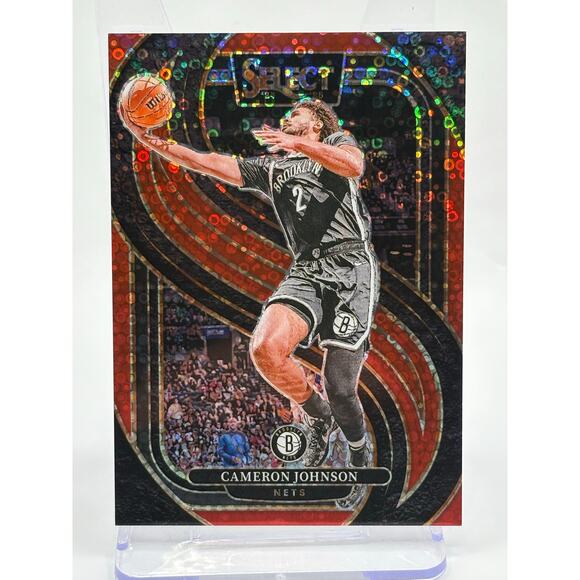 2024-25 Panini Select Cameron Johnson Premier Level Red Disco Prizm 30/49 SP - Picture 1 of 2